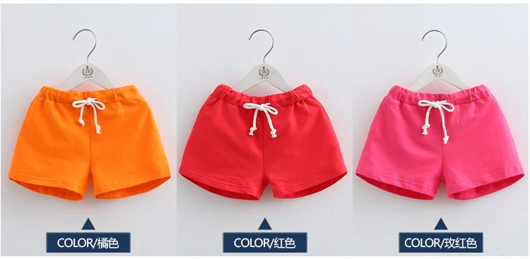 Mùa hè 2018 phiên bản Hàn Quốc của quần áo bé trai và bé gái đơn giản Quần áo trẻ em quần bé gái quần lửng ống quần kz-3722