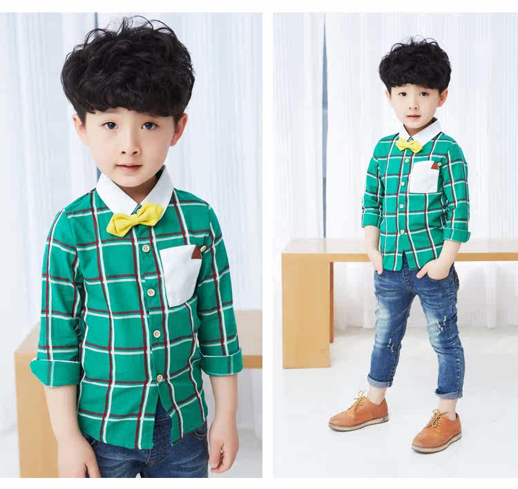 Chemise garcon à manche longue - Ref 2081951 Image 73