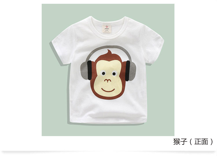 Bé ngắn tay T-Shirt 2018 mùa hè mới chàng trai và cô gái trẻ em quần áo trẻ em phim hoạt hình vòng cổ áo sơ mi tx-8203