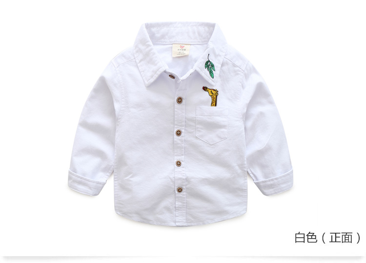Áo thêu cho bé mùa xuân 2019 Mới cho bé trai Mặc áo dài tay áo sơ mi Top tx-7977 áo cho bé gái
