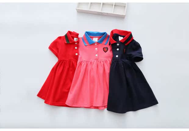 Váy ve áo cho bé 2018 hè mới cho bé gái Quần áo trẻ em Váy ngắn tay cho bé qz-4581 đầm công chúa bé gái