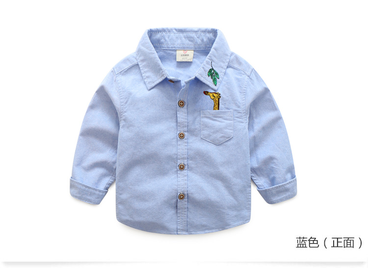 Áo thêu cho bé mùa xuân 2019 Mới cho bé trai Mặc áo dài tay áo sơ mi Top tx-7977 áo cho bé gái