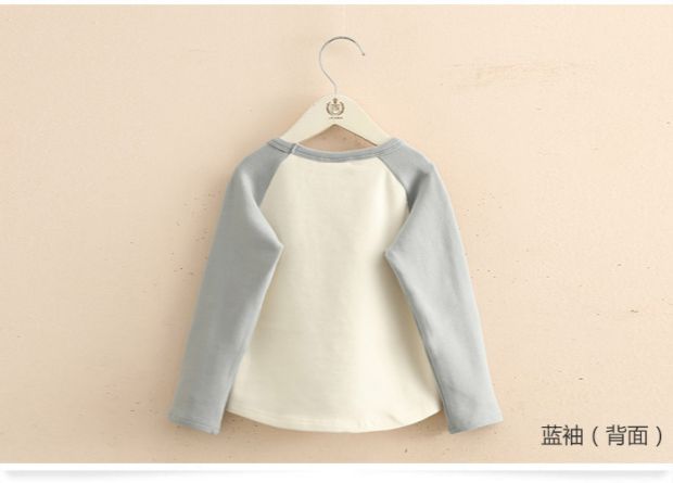 Áo thun bé gái cổ tròn tay dài 2019 xuân mới cho bé gái quần áo trẻ em raglan tay áo sơ mi tx-9862 áo phông điệu cho bé gái