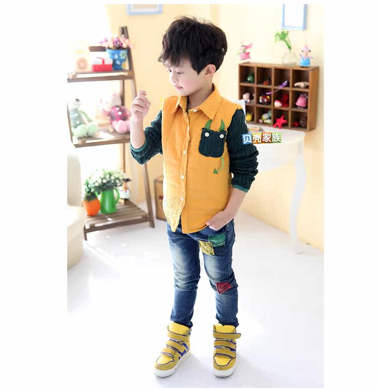 Chemise garcon à manche longue - Ref 2081897 Image 74