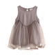 Baby mesh shirt skirt 2022 summer new girl children's clothing children's simple sleeveless skirt qz-4099