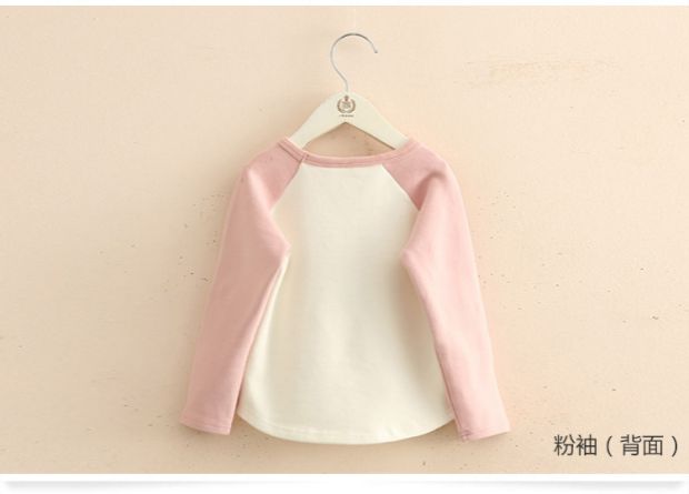 Áo thun bé gái cổ tròn tay dài 2019 xuân mới cho bé gái quần áo trẻ em raglan tay áo sơ mi tx-9862 áo phông điệu cho bé gái