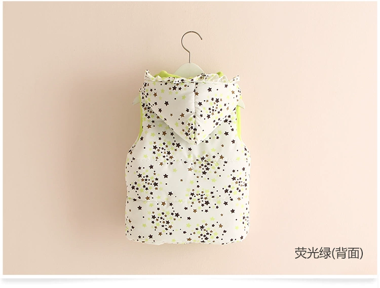 Mùa đông 2018 Quần áo trẻ em Hàn Quốc trẻ em trẻ em cộng với áo nhung cotton dày áo vest trẻ em wt-2922 áo gile bé gái hàng độc