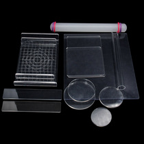 Press plate U type T type large number acrylic press plate rubbing plate press clay strip solid hollow pressure clay stick round base