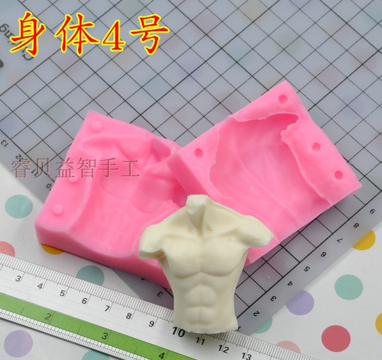 [Body khuôn] mềm clay clay màu bùn fondant cơ thể nam giới và phụ nữ tay và chân búp bê tay để làm cơ thể silicone khuôn