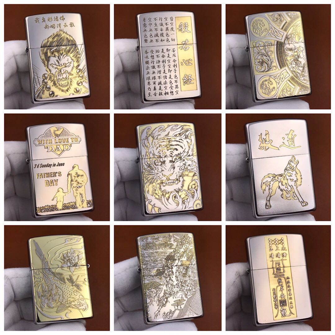 (Shell) zippo kerosene lighter American original empty shell without liner genuine Zippo accessories engraved picture