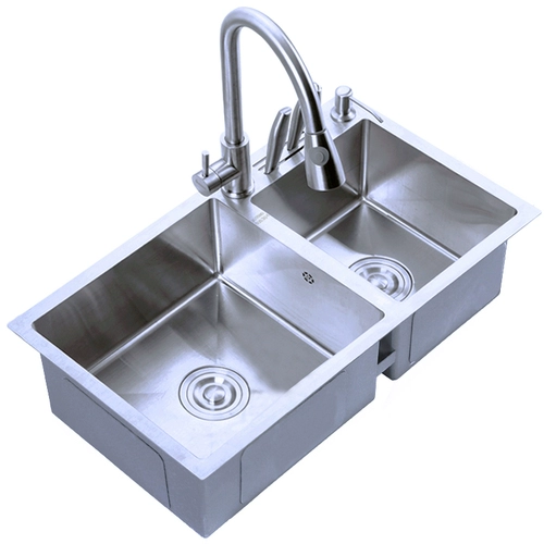 Кухня мытья бассейн два -сантан Тонгжонг горшок 304 из нержавеющей стали