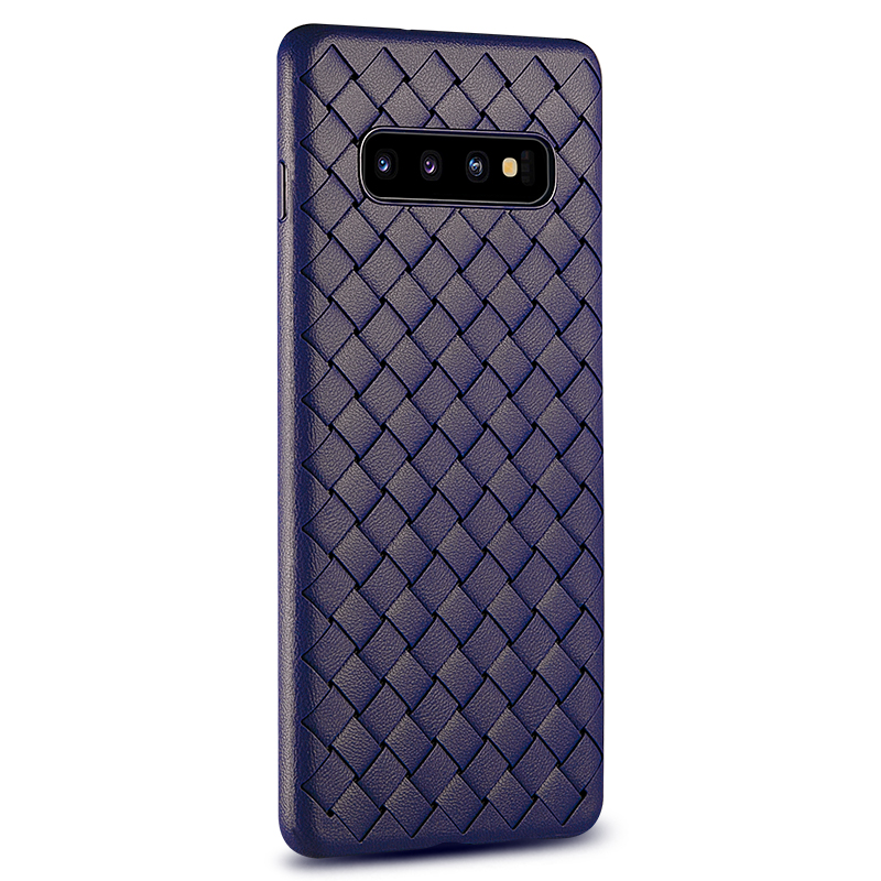 Baoshili Samsung S10plus mobile phone shell leather pattern woven S10 leather s10+ protective cover s10e all-inclusive silicone business soft Galaxy men and women personality anti-fall explosion tide brand high-end breathable BV