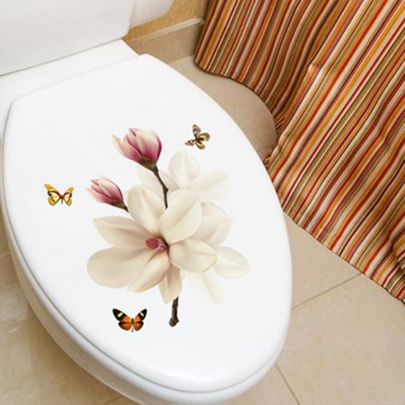 Powder room wall stickers toilet toilet stickers Waterproof personality bathroom tiles Refrigerator cabinet stickers Glass door decals