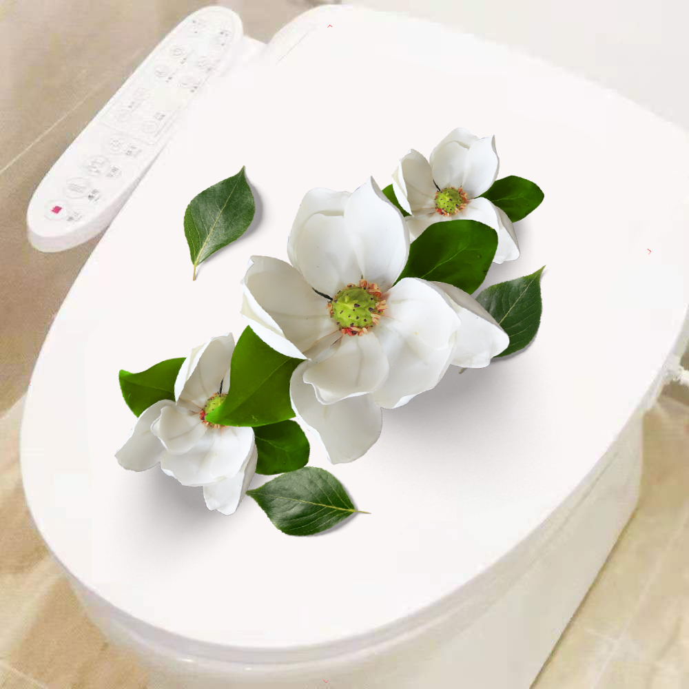 Toilet Sticker Toilet Tile Creative Flower Three-dimensional Flower 3D Bathroom Glass Background Wall Decoration Waterproof Sticker-Taobao