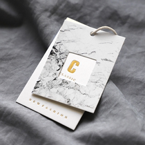 Tag custom clothing price tag custom light luxuryism atmospheric fashion Marbled hollow womens clothing Special paper label custom trademark logo production design custom printing