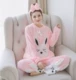 Bộ đồ ngủ nữ mùa thu 15 quần áo mùa đông 16 bộ học sinh cấp hai 13 bộ đồ ngủ nhung dài tay màu san hô dày 18 tuổi Cô gái lớn trẻ em