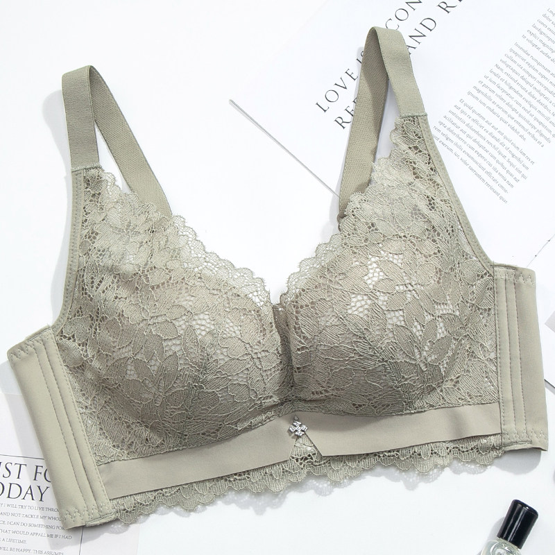Underwear Women's thin section Latex Collecting breast proof Drooping Small Bra 2021 New exploits coalless without steel ring bra