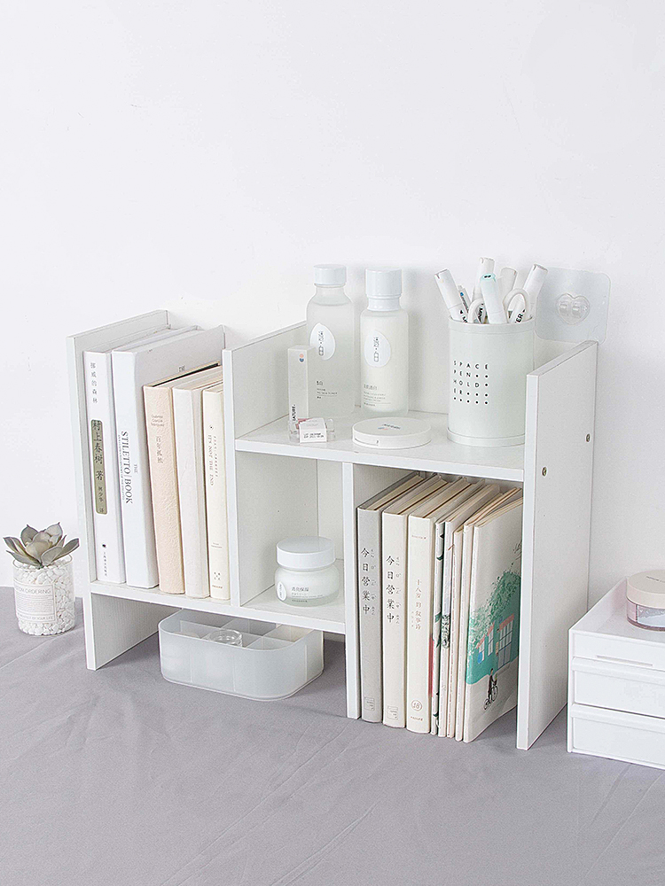 Bookshelves Simple small bookshelves on the desktop desk for dorm storage college students with a desk shelf Multi-layer bookcases