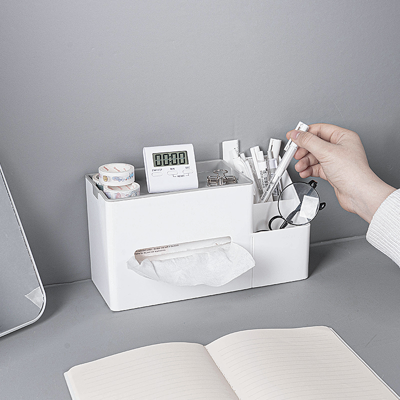 Pen-female in wind collection box desk desk stationery multifunctional drawing box creative tissue box Nordic