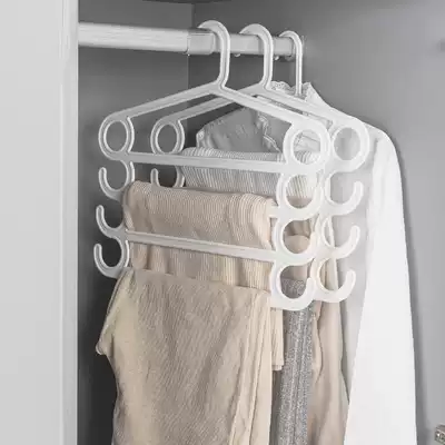 Multifunctional trouser rack storage layer rack tie towel rack S-shaped multi-layer non-slip pants brace wardrobe trouser rack