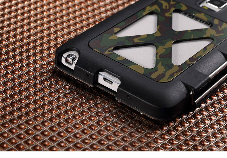 Armor King Iron Man Luxury Shockproof Stainless Steel Aluminum Metal Flip Case Cover for Samsung Galaxy Note 4 N9100