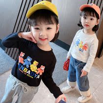 Children t-shirt long sleeve spring autumn Korean version Spring loaded girl blouses girl blouses pure cotton slim fit boy baby hit undershirt tide T