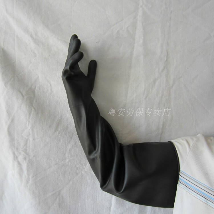 Sandblasting machine gloves sand blasting rubber gloves sanding machine light surface Li Li brand acid - resistant base 80 CM