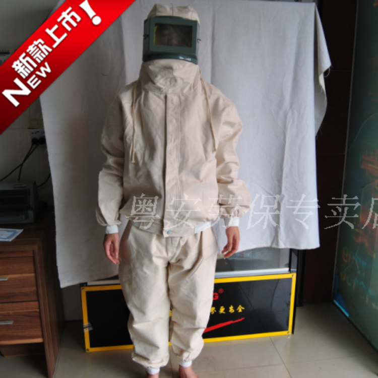 Suit Sandblasting Suit Sweaters Protective Clothing Spray Paint Canvas Clothing Anti-Dust Serve Sandblasting Working Cap