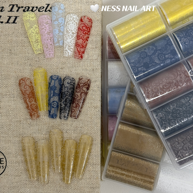 Nessnail Retro Lace Mesh Pattern Transfer Colorful Cut Out Lace Transfer Paper DIY Nail Art Decoration Nessnail Retro Lace Mesh Pattern Transfer Colorful Cut Out Lace Transfer Paper DIY Nail Art Decoration