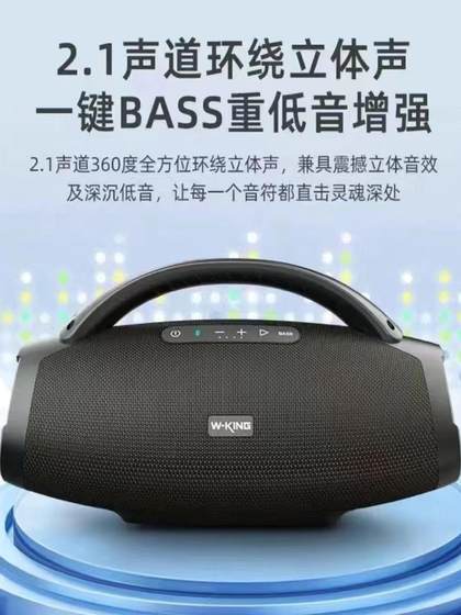 维尔晶D20无线家用户外便携手提K歌广场舞音箱蓝牙音响超重低音炮