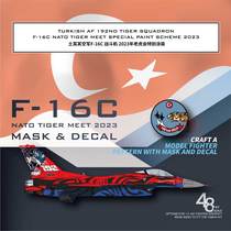 3G model Galaxy D48100 F-16C 2023 Tiger Club special painting water sticker cover set with Tamiya
