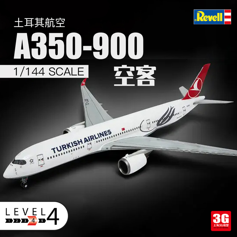 3g Model Liwa/Revell 03773 1/144 Airbus A350-900 Turkish Airlines