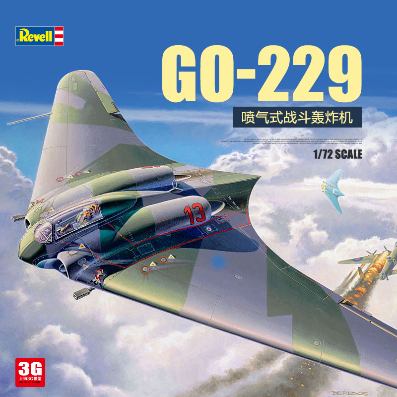 3g Model Revell 04312 Go-229 Jet Fighter-Bomber 1/72