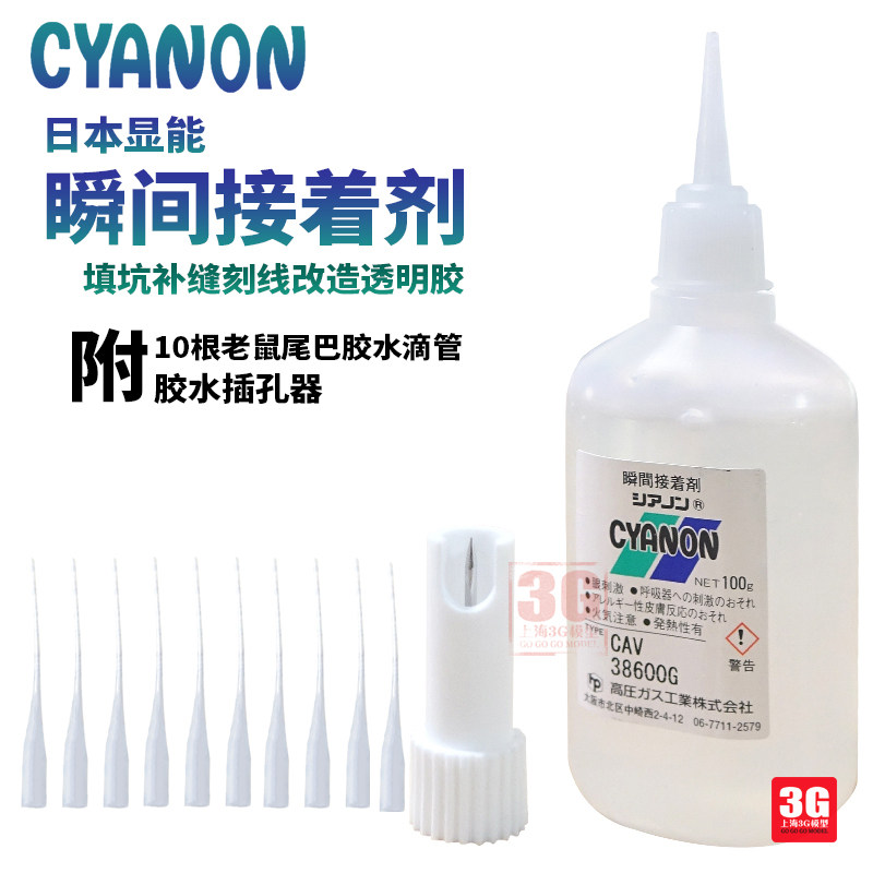 3G model Japan CYANON show energy model with glue to fill the hole transparent glue 20g 100g