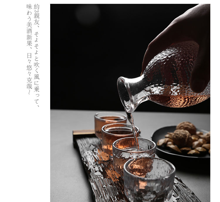 Cá tính sáng tạo phong cách Nhật Bản và gió búa lưới kính rượu sake đặt rượu vang đỏ rượu vang rượu vang ly rượu vang ly - Rượu vang ly rượu vang thuỷ tinh
