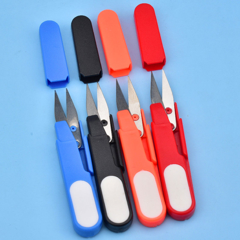 Candy Color Seat Belt Lid Rebound Cross Stitch Black Red Color Yarn Cut Cord Head Sewing Small Scissors-Taobao