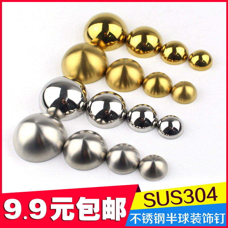 304 stainless steel semi-circle mirror nail decorative cap glass nail acrylic advertising nail screw decorative cover ugly cover buckle