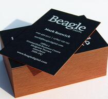 High-end black card 760 gr thickened laminated card) Personality business business card) Making design bronzed indentation concave