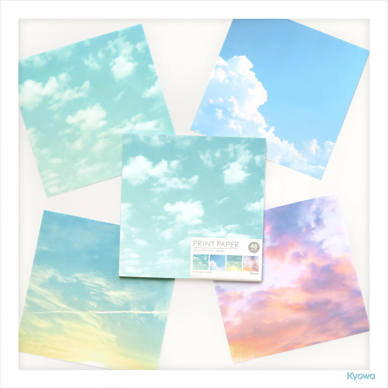 Japanese Kyowa Sky-Colored Printed Thin and Flexible Colored Paper with Hydrangea Flower Origami Paper for Cloud Crafts Japanese Kyowa Sky-Colored Printed Thin and Flexible Colored Paper with Hydrangea Flower Origami Paper for Cloud Crafts