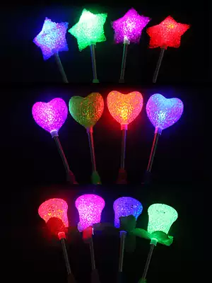Holding spring luminous star lamp stage props concert flashing stick holding shaking head fluorescent stick glowing toy
