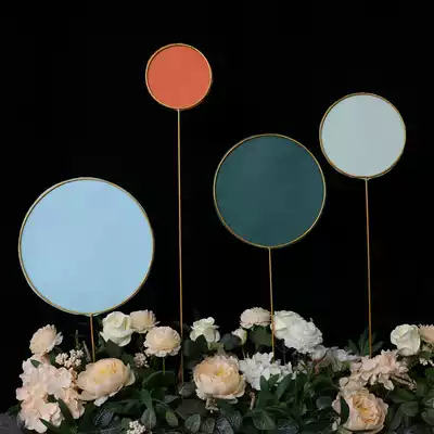 Wedding props Wrought iron lollipop road guide decoration color film Wedding stage background Welcome area dessert table decoration
