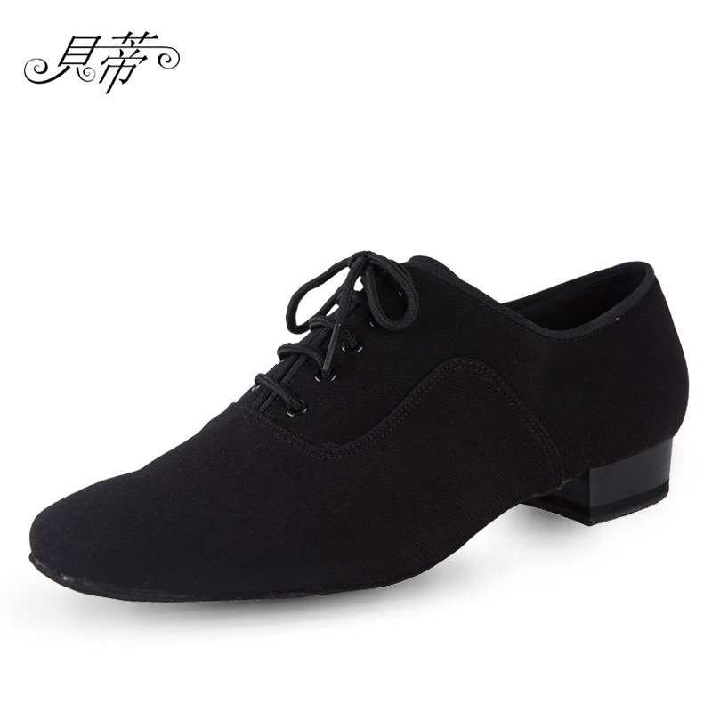 Betty dance shoes Men's adult modern dance shoes Oxford cloth low heel national standard dance practice waltz social dance shoes