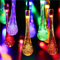 LED long strip light water drop light string bubble shape color light outdoor waterproof hanging light courtyard terrace decoration small color light