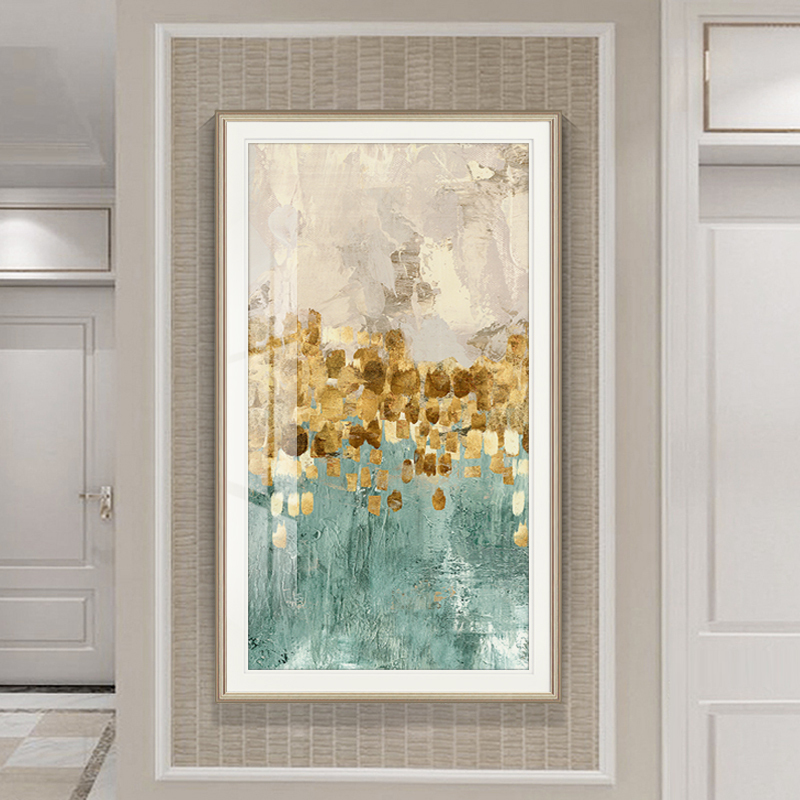 American-Style Modern Entrance Hall Decorative Painting, Money Tree Oil Painting, French-Style Corridor Wall Art, Simple and Luxurious Hanging Painting