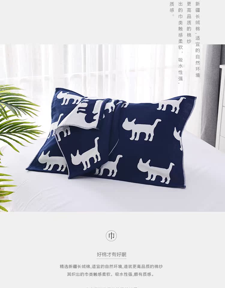 Trẻ em ba cặp gạc mùa hè phim hoạt hình mô hình khăn bông lớn được gắn với một bông thở gối khăn phổ đơn - Khăn gối vỏ gối nằm