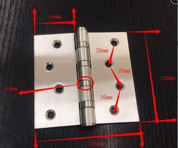 Special price 4 inch 3mm thick widening stainless steel hinge with bearing integral cabinet hinge drawer hinge door hinge