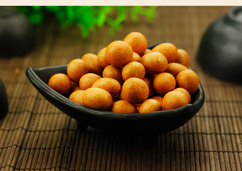 坚果休闲食品小吃鱼皮花生 日本豆200g包邮!