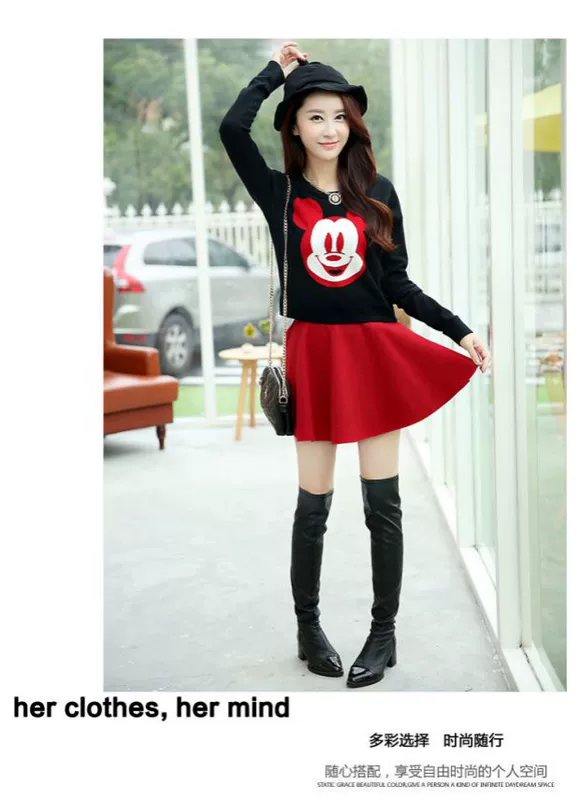 Mùa thu đông mới Váy sinh viên Hàn Quốc nữ mặc quần áo nữ Một chiếc váy phù hợp với váy hai bộ dễ thương