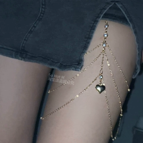 Сексуальная портупея на ногу, аксессуар, цепочка с кисточками