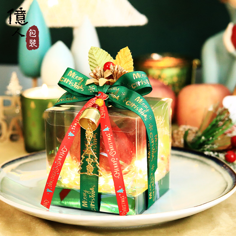 Green is an apple box creative transparent and Christmas gift box Christmas gift box 10 apple gift box